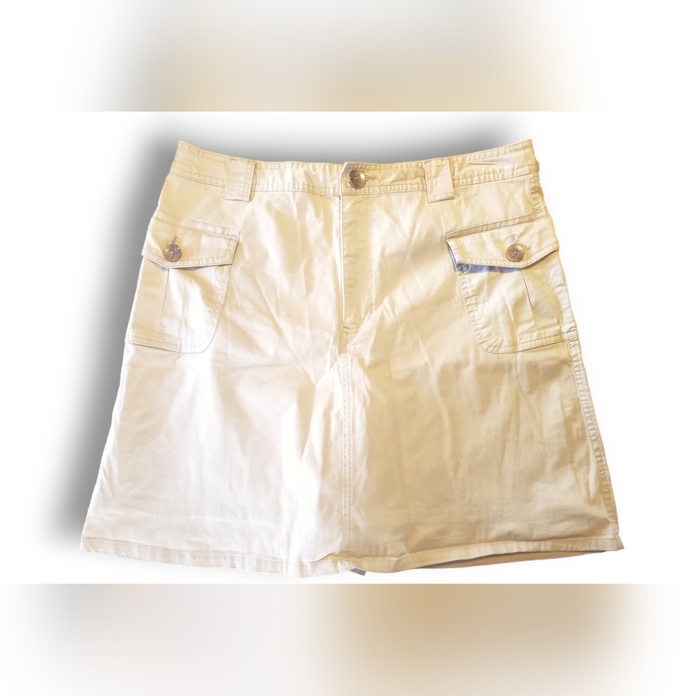 White Stag Skirt  size 14 Womens Tan Skort 98% Cotton 2% polyester